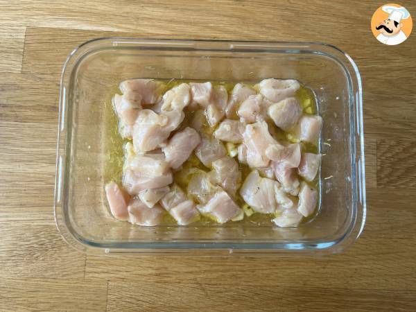 Рисовый салат с курицей, кабачками, кедровыми орешками и глазурью из бальзамического уксуса - Подготовка этап 1